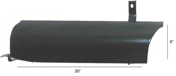 AMD Running Board Splash Apron, LH, 54-55 Chevy GMC Truck Short Bed Stepside Pickup ('55 1st Series) 722-4054-L