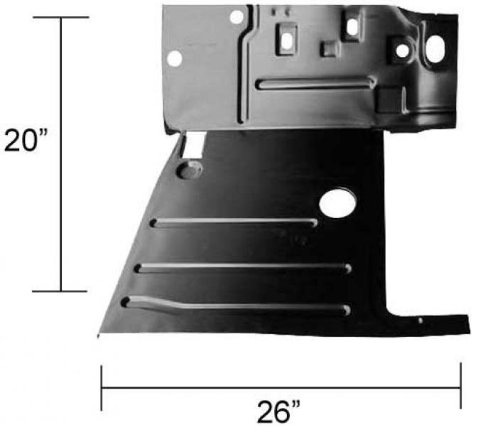 AMD Front Floor & Toe Repair Panel, LH ('55 1st Series) 405-4047-L