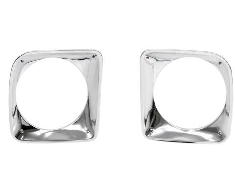 AMD Headlamp Bezels, Pair, 67-68 Chevy C/K Pickup Truck Suburban X145-4067-2P