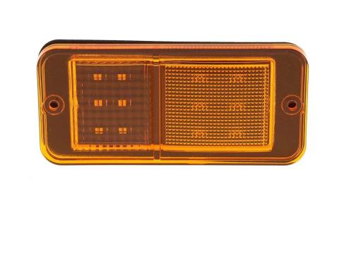 AMD Front Side Marker Lens, Amber, 12 Amber LED, No Bezel, 68-72 Chevy GMC CK Truck Blazer Jimmy Suburban X240-4068-D