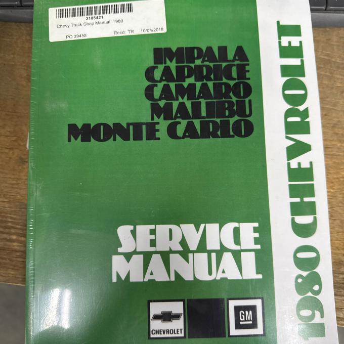 Chevy Truck Shop Manual, 1980 - INACCURATE - NEW