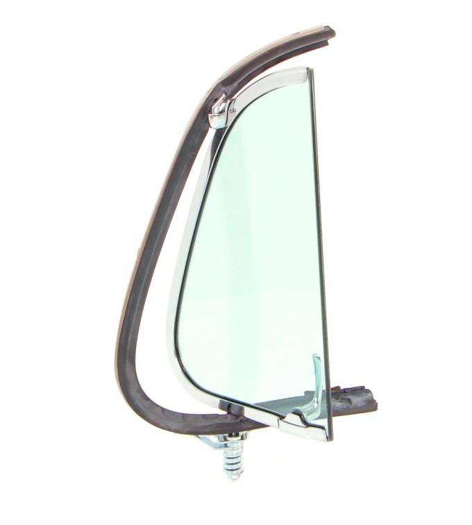 AMD Vent Window Assembly, LH, Green Tint Glass, Chrome Frame, 48-50 F1 F2 Ford Pickup Truck X560-4548-2TLS
