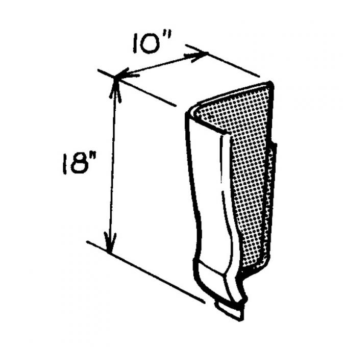 Dennis Carpenter Rear Cab Corner Repair Panel - Left - 1973-79 Ford Truck D3TZ-8140303-L