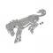 Dennis Carpenter Emblem - Bronco Horse - Original - Mounting Stud & Clip - Chrome - 1980-88 Ford Bronco, 2021-22 Ford Bronco E0TZ-16228-A