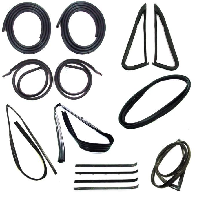 AMD Weatherstrip Kit, Full, w/o Reveal Trim Groove, w/ 1pc Vent Window Seal, 14pcs, 85-87 Chevy GMC C/K Pickup Truck X599-4085-S