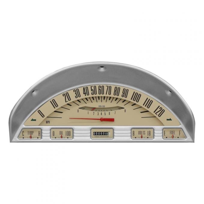 Dennis Carpenter Instrument Cluster - Tan - 1956 Ford Truck FT56-TT