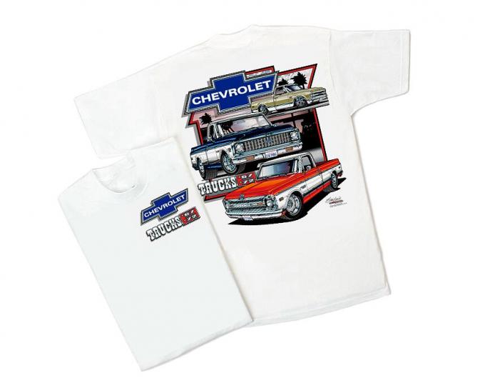 Chevy Truck White T-Shirt, '67-'72