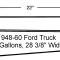 Classic Performance 21 Gal Black Carbureted & Fuel Injection Ready Aluminum Fuel Tank for 1948-60 Ford Truck 4860AGT-21BSHB