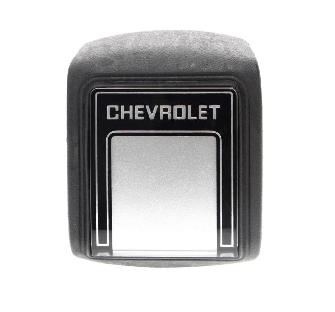AMD Horn Button, Black/Silver For Deluxe Steering Wheel, 78-91 Chevy C/K Pickup; 87-91 R/V Pickup Blazer Suburban 459-4078-1