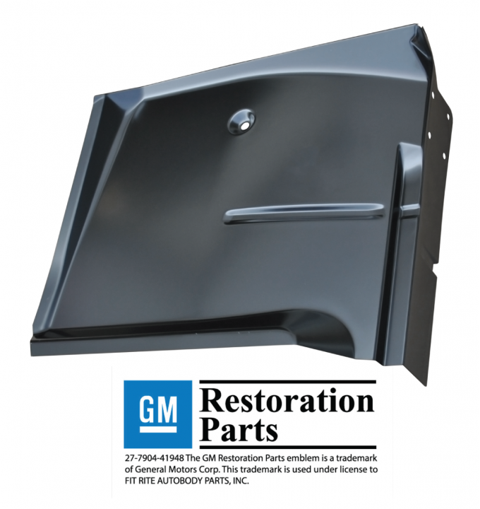 Key Parts '67-'72 Restoration Quality Floor Pan, RH 0849-282