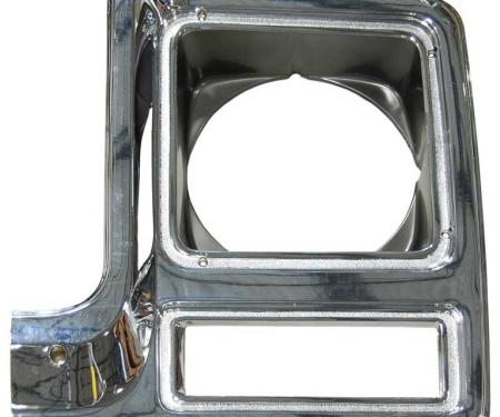 AMD Headlamp Bezel, Chrome / Dark Gray, LH X145-4079-2L