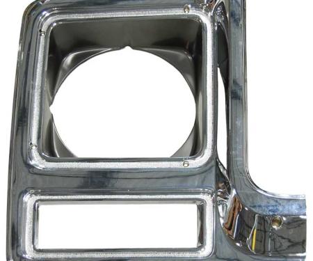 AMD Headlamp Bezel, Chrome / Dark Gray, RH X145-4079-2R