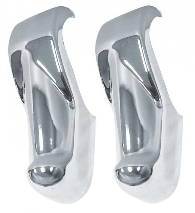 Redline Restomotive® Chevy P/U 60-62 Ft. Bumper Guard Chrome - 1 Pair (W/Hardware) LG-TP-404