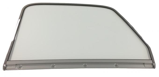 AMD Door Glass Assembly w/ Chrome Frame, Clear, LH, 47-50 Chevy GMC Truck X550-4047-1L