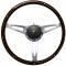Auto Pro USA 1966-1972 Ford Bronco VSW S9 Classic Wood Espresso Stained Steering Wheel Kit, Incl. 15 in. Dia. Steering Wheel, Standard 9-Bolt Pattern Kit ST3053A-1S-49