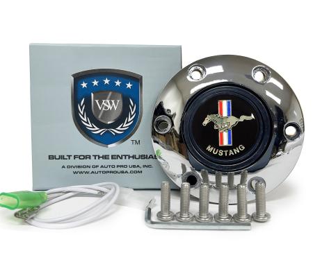 Auto Pro USA VSW 6-Bolt Steering Wheel Horn Button STE1002CHR
