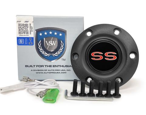 Auto Pro USA VSW 6-Bolt Steering Wheel Horn Button STE1035BLK