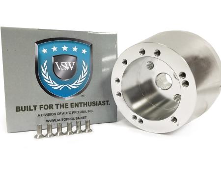 Auto Pro USA VSW Steering Wheel S6 Hub Adapter, 6 Bolt, Silver STH1008SIL