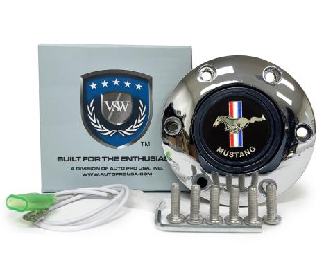 Auto Pro USA VSW 6-Bolt Steering Wheel Horn Button STE1002CHR