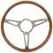 Auto Pro USA 1966-1972 Ford Bronco VSW S9 Classic Wood Steering Wheel Kit, Incl. 15 in. Dia. Steering Wheel, Standard 9-Bolt Pattern Kit ST3053-1S-49