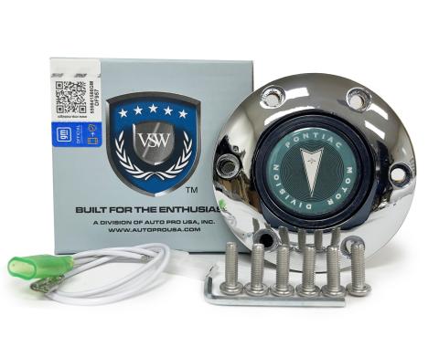 Auto Pro USA VSW 6-Bolt Steering Wheel Horn Button STE1020CHR