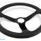 Auto Pro USA 1977-1982 Chevrolet Corvette VSW 6-Bolt OE Steering Wheel, Genuine Black Leather, 14 in. Diameter ST3029BLK