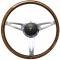 Auto Pro USA 1966-1972 Ford Bronco VSW S9 Classic Wood Steering Wheel Kit, Incl. 15 in. Dia. Steering Wheel, Standard 9-Bolt Pattern Kit ST3053-1S-49