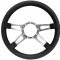 Auto Pro USA VSW S9 Leather Steering Wheel Kit, Incl. 14 in. Dia. Slotted 4-Spoke Steering Wheel, Standard 9-Bolt Pattern Kit ST3070-2S-1