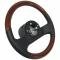 Auto Pro USA 1984-1989 Chevrolet Corvette VSW Steering Wheel OE Series, Mahogany Finish, Black Leather ST1030