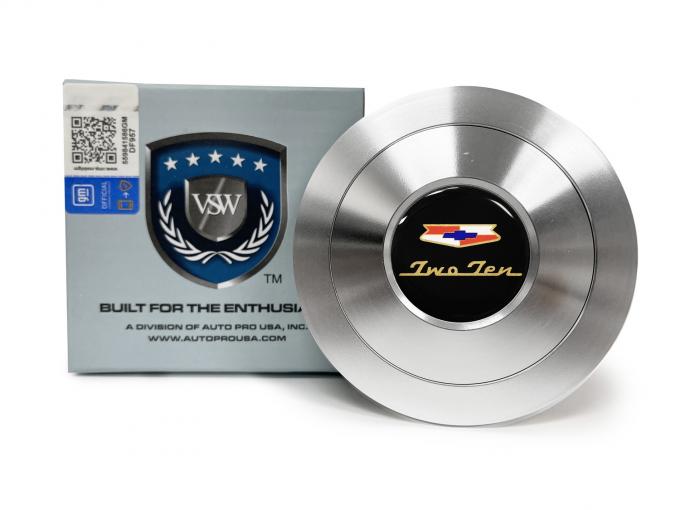 Auto Pro USA VSW Steering Wheel S9 Premium Horn Button, w/Chevy Two-Ten Emblem, Aluminum STE1039-21