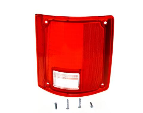 AMD Taillight Lens w/o Chrome Trim, RH, 73-87 Chevy GMC C/K Fleetside Pickup; 73-91 Blazer Jimmy Suburban X951-4073-1R