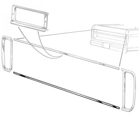 Dennis Carpenter Tailgate Molding - 1973-79 Ford Truck D3TZ-9941018-A