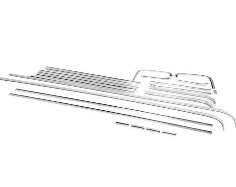 AMD Complete Premium Body Molding Set, Polished, 73-80 Chevy GMC CK Squarebody Truck, Long Bed Fleetside 299-4073-8S