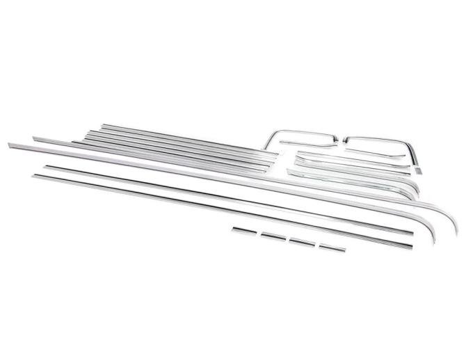 AMD Complete Premium Body Molding Set, Polished, 73-80 Chevy GMC CK Squarebody Truck, Long Bed Fleetside 299-4073-8S
