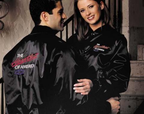 Chevy Heartbeat of America Satin Jacket, Black