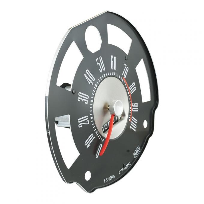 Dennis Carpenter Speedometer Head with orange speed warning line - 1961-66 Ford Truck, 1966-74 Ford Bronco C1TZ-17255-E