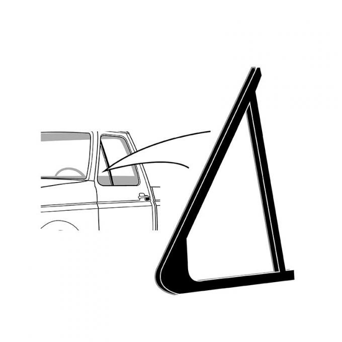 Dennis Carpenter Vent Window Rubber Seals - Left - 1987-91 Ford Truck, 1987-91 Ford Bronco E7TZ-1521449-AX