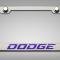 American Car Craft Custom Dodge License Plate Frame, Stainless Steel, Choose Vinyl/LED Color 152050