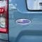 American Car Craft 2021-2024 Bronco Tailgate Emblem Replacement- Polished Stainless Base with Brushed American Flag Top Plate 662005-BLU