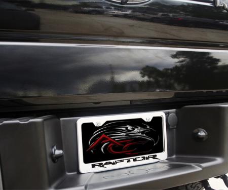 American Car Craft Ford Raptor - License Plate Frame with Laser Etched RAPTOR Lettering, Brushed Stainless 772017