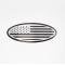 American Car Craft 2005-2014 Ford F150 Tailgate Emblem Replacement- Black Brushed Stainless Steel with Brushed American Flag Top Plate 762004