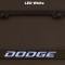 American Car Craft Custom Dodge License Plate Frame, Stainless Steel, Choose Vinyl/LED Color 152050