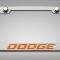 American Car Craft Custom Dodge License Plate Frame, Stainless Steel, Choose Vinyl/LED Color 152050