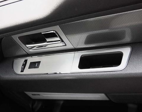 American Car Craft 2010-2014 Ford Raptor F-150 SuperCrew - Door Arm Control Covers 8Pc, Brushed Stainless 771022