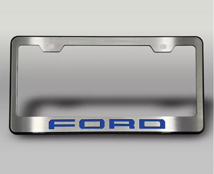 American Car Craft 2017-2022 Ford F-250 Black License Plate Frame with "FORD" Lettering (No color) 792005