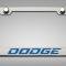 American Car Craft Custom Dodge License Plate Frame, Stainless Steel, Choose Vinyl/LED Color 152050