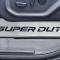 American Car Craft 2017-2022 Ford F250 Brushed Stainless Lower Seat Vanity Plate with "Super Duty" Logo 2pc, Select Inlay 791046