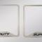 American Car Craft 2017-2022 Ford F250 Brushed Front Inner Door Speaker Trim "SUPER DUTY" Etched Logo 2pc, Select Inlay 791013