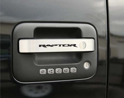American Car Craft 2010-2014 Ford Raptor - Door Handle Pull Plates 8Pc, Brushed Stainless Steel 772006