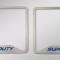 American Car Craft 2017-2022 Ford F250 Brushed Front Inner Door Speaker Trim "SUPER DUTY" Etched Logo 2pc, Select Inlay 791013